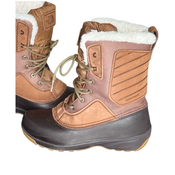The North Face Shellista IV shorty Lace Snow Winter Boots Brown Womens 9.5 NEW - Picture 2 of 7